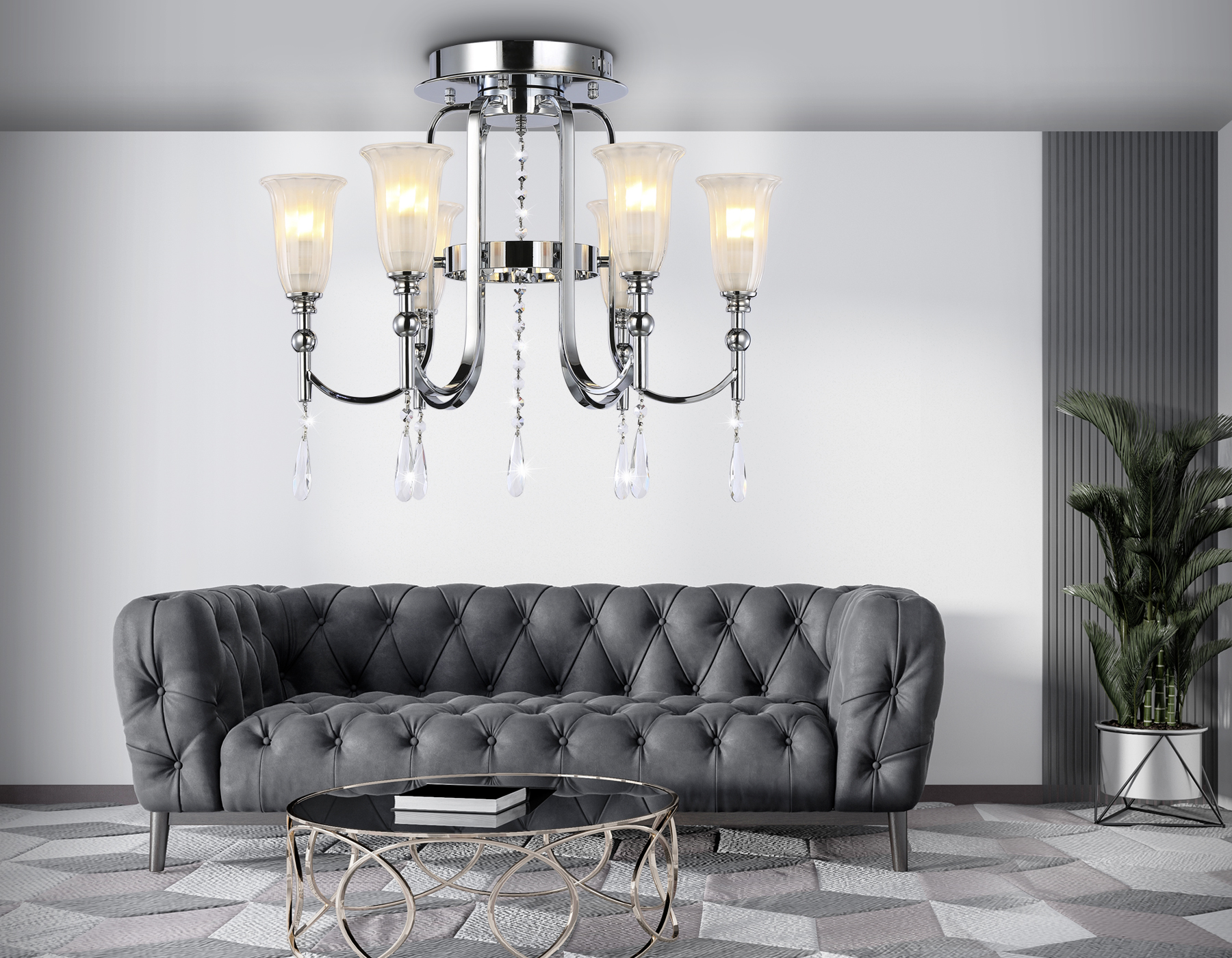 Люстра 60*52 см, E14 W, К, хром Ambrella Traditional Traditional TR3243