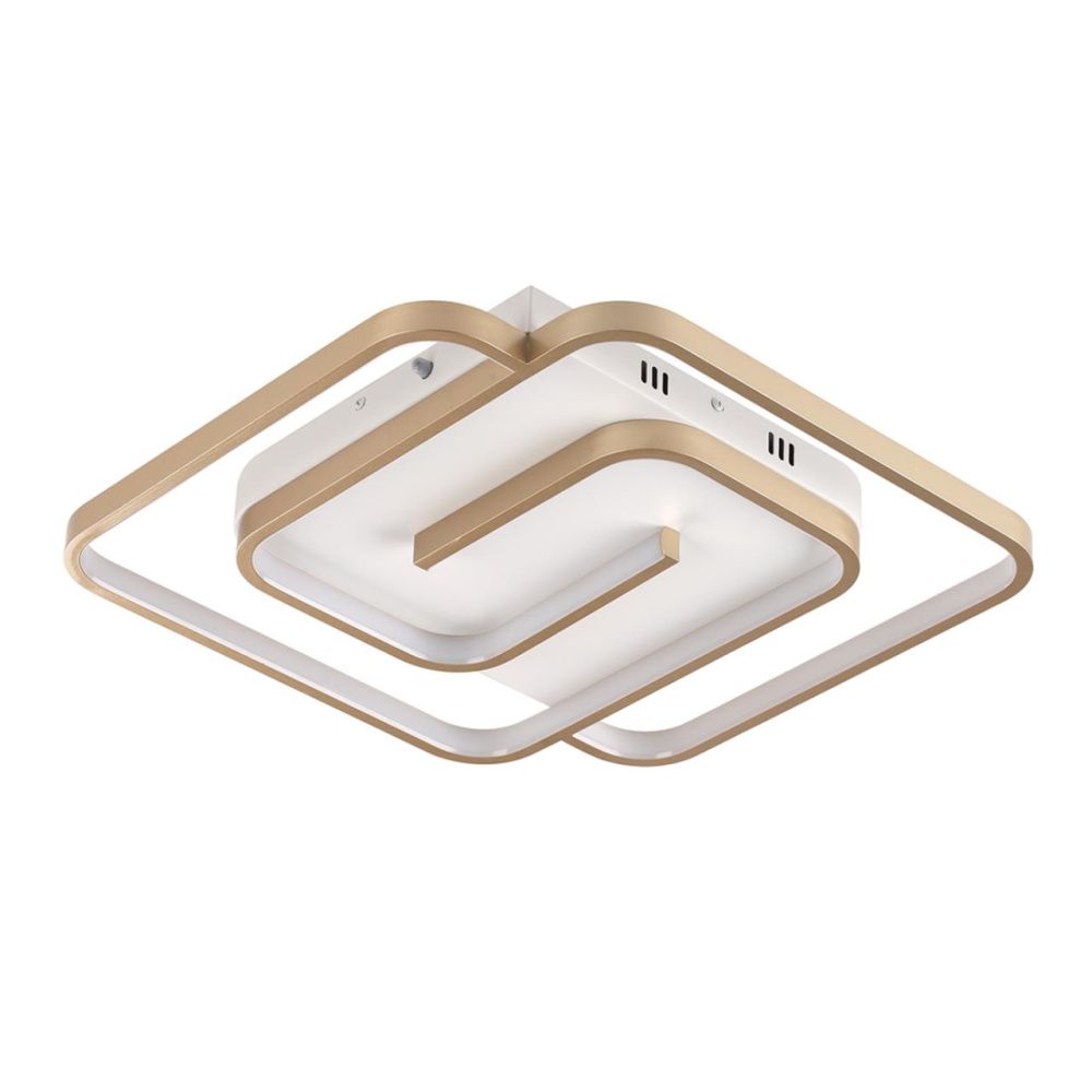 Светильник 42*42*-5 см, 1*LED*75W, 3000-4000-6000K, Lumion TWIST 8019/75CL, шампань, белый
