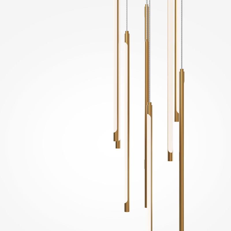 Каскадная люстра 35*35*352,5 см, LED, 46W, 3000К, Maytoni Light stick MOD236PL-L54BS3K латунный