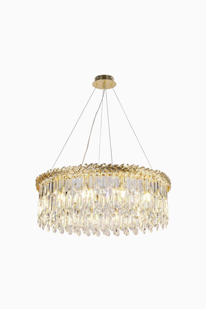 552-ф800 GOLD Люстра NW 12*40W (480W)*E14, Ø800 x H280, NewRgy GOLD (Золото)