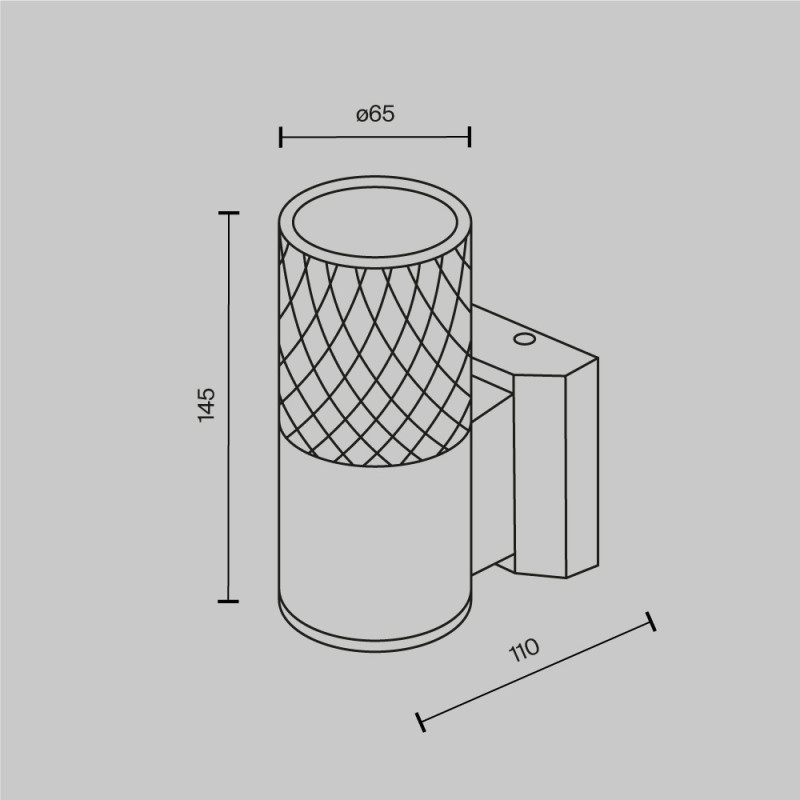 Светильник настенный 6,5*6,5*14,5 см, 1*GU10, 50W, Maytoni Bowery O583WL-01W белый