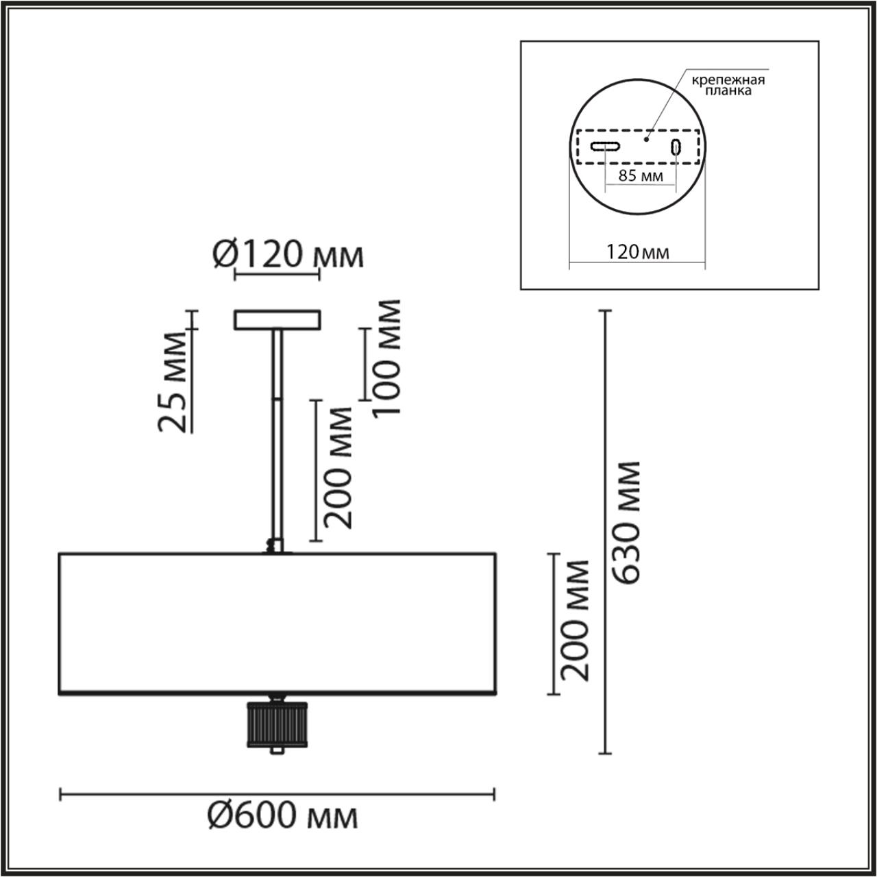 Люстра потолочная 60*60*63 см, 7*E14 Lumion Damona 8109/7C латунь титаниум