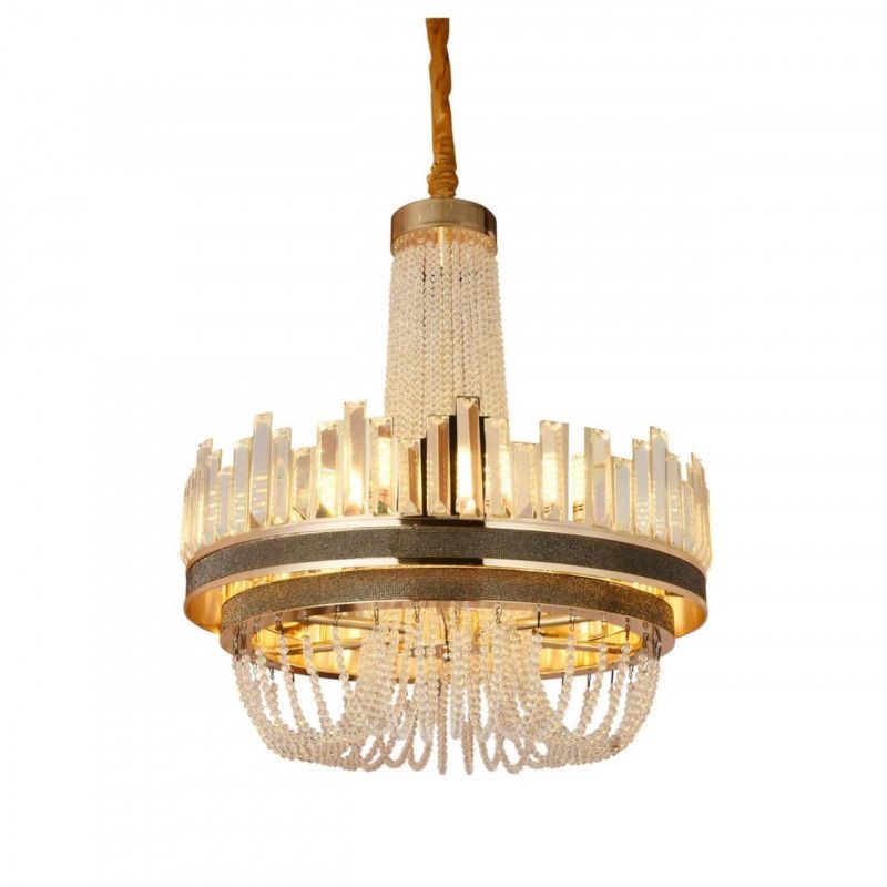 Каскадная люстра 58*80-170 см, 12*E14, 60W, Aployt Elwira APL.824.03.12, золотой