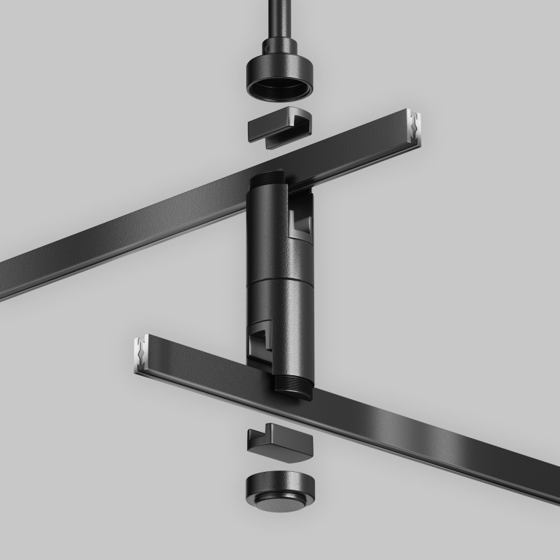 Подвесной комплект 2,9*2,9*18,4 см, Maytoni Technical Magnetic trаck system Flarity черный TRA156C-D1-B черный