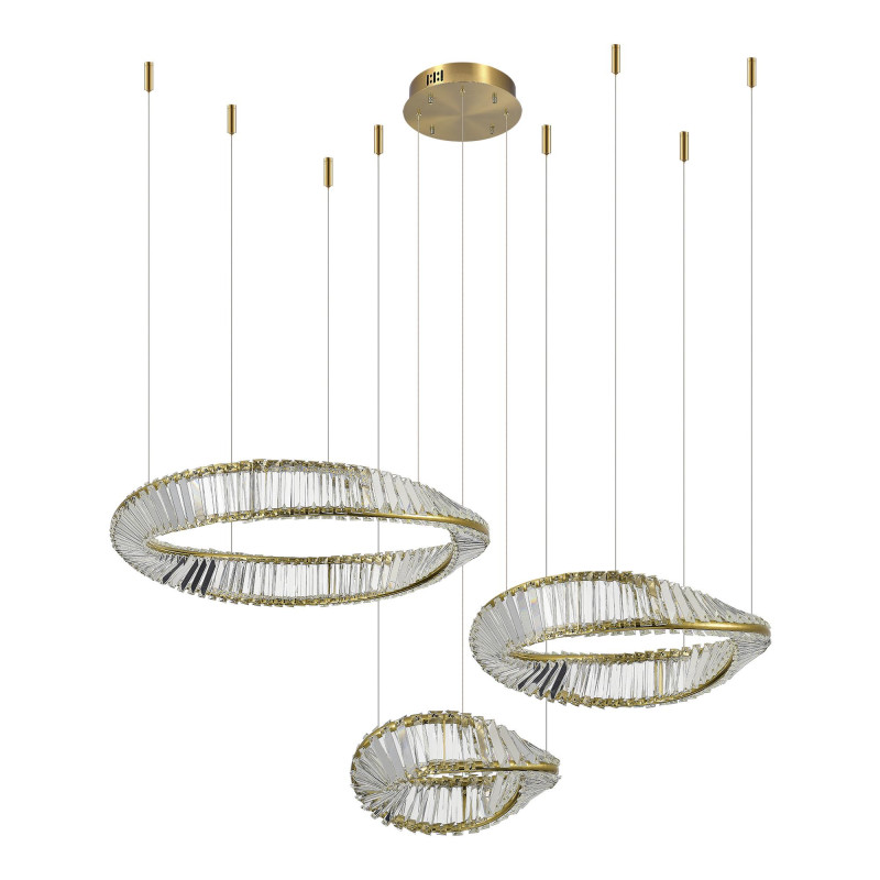 Светильник подвесной 130*200 см, LED*1*97W, 4000K, St Luce Ritorto SL6204.311.03, Латунь