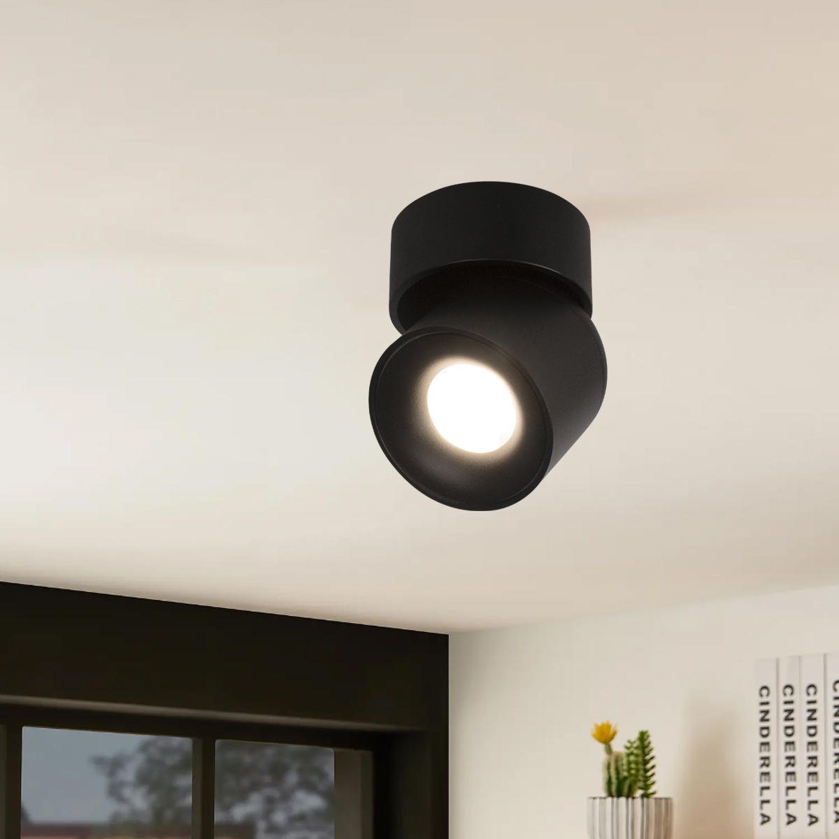 Светильник 8 см, 7W, 3000K, Loft It Tictac 10180 Black 3000K, черный