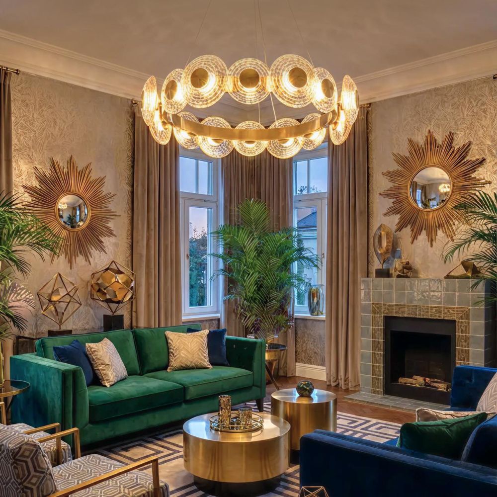 Светильник 75 см, 72W, 3000K, Citilux JANTAR CL240173, латунь