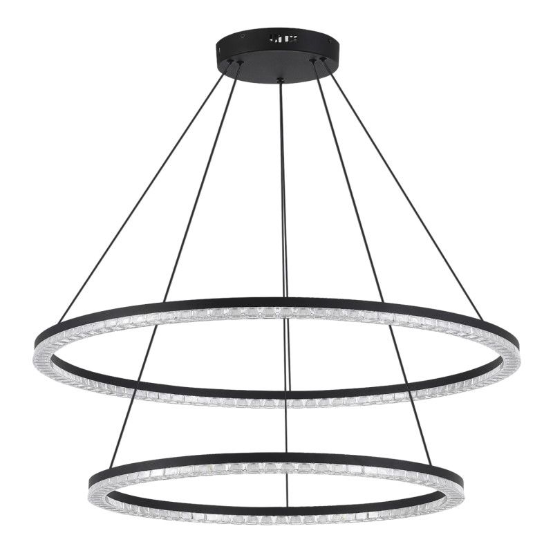 Каскадная люстра *85*-150 см, 2*LED, 96W, 4000K, ST-Luce Euclidics SL1018.403.02, черный