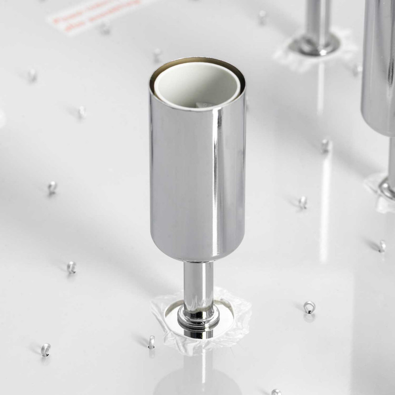 Люстра Lussole Como LSA-5603-07, хром, белый матовый, диаметр 45 см