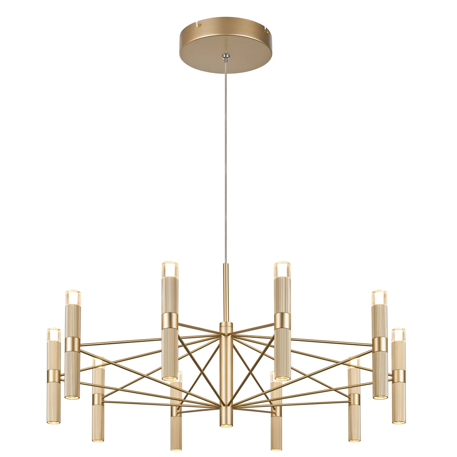 Подвесная люстра 80 см, 77W, 3000K, Favourite 4759-10P Blick, золотой