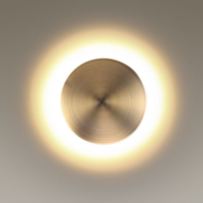 Настенный светильник 18 см, 12W, 3000K, Odeon Light 3871/12WLU, античная бронза