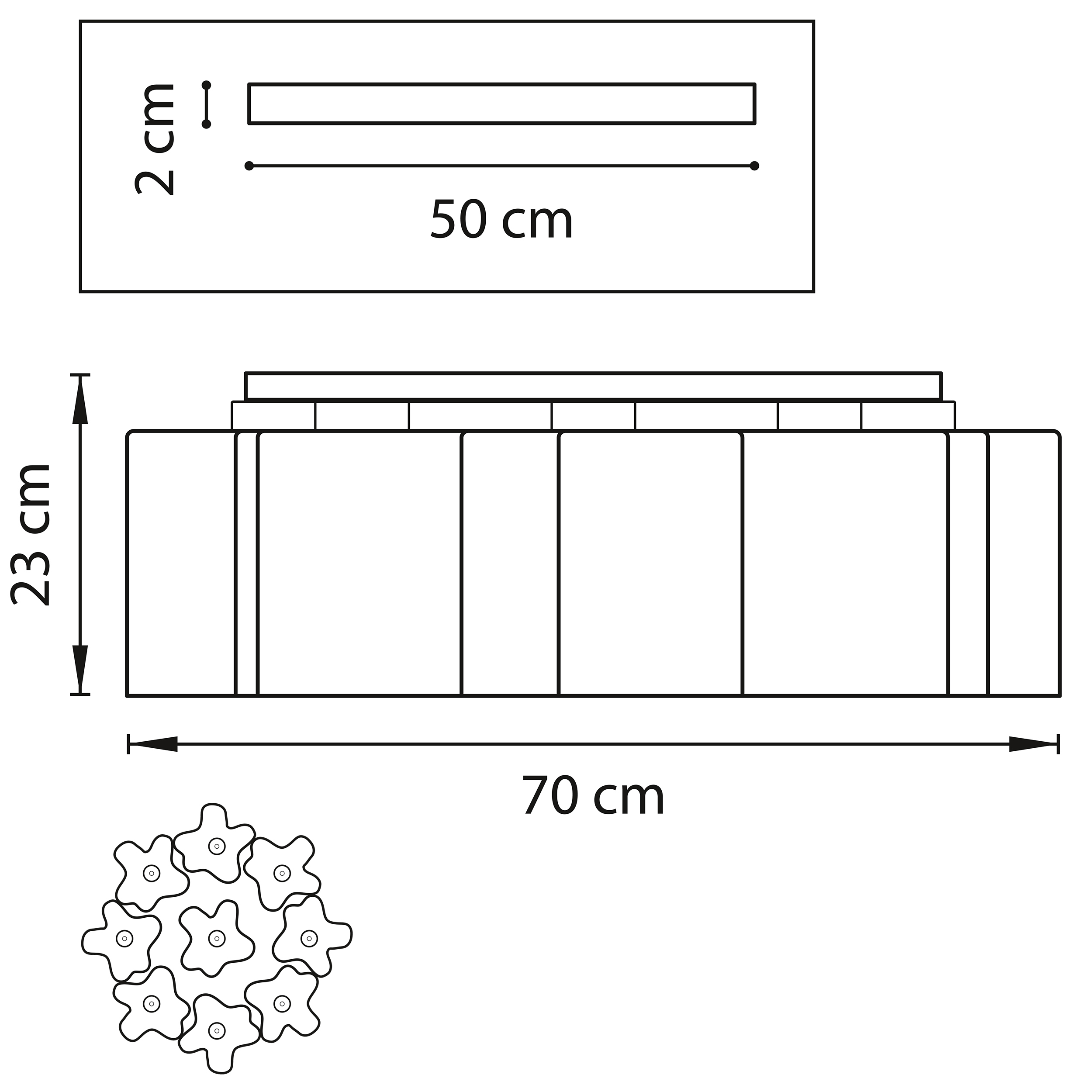 Люстра потолочная 7 см, 9*E27*54W, Черный матовый Lightstar Nubi 802097