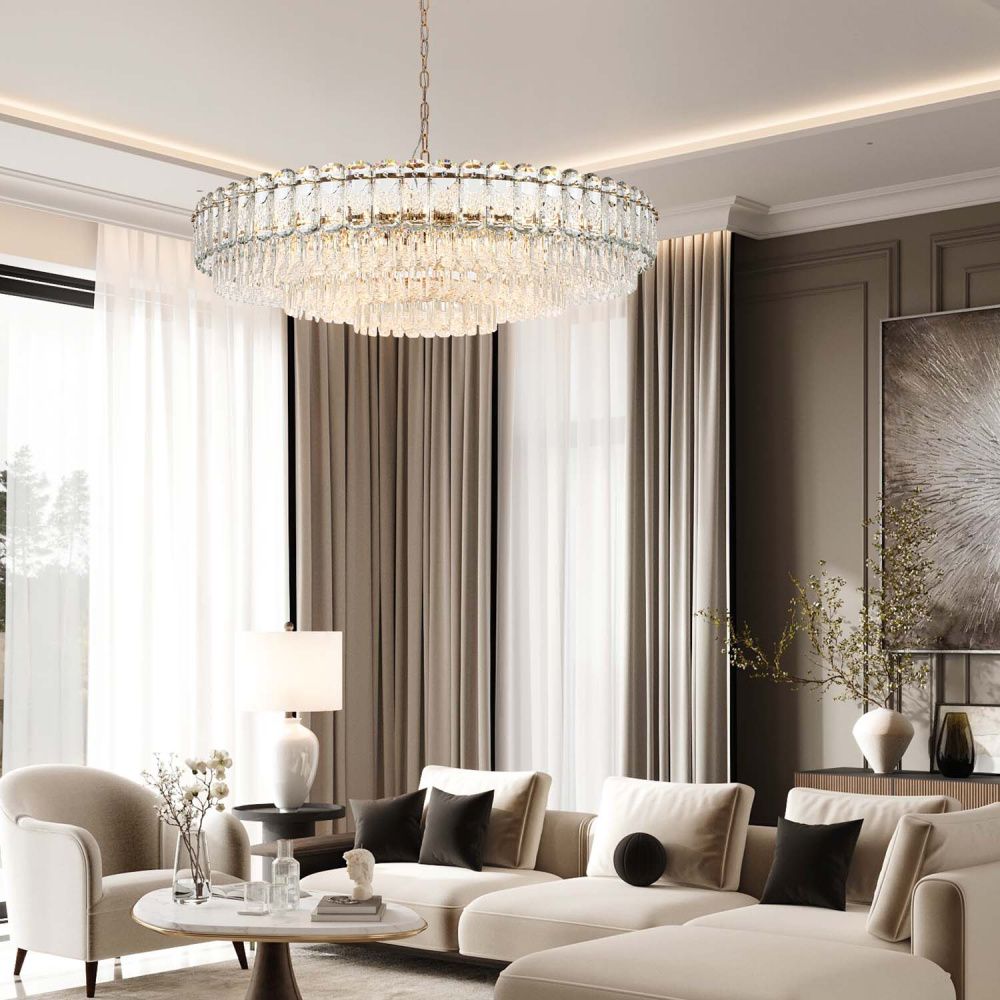 Люстра 100 см, 22*Е14*40W, Modelux  ML.7092.1000 GD, Золото