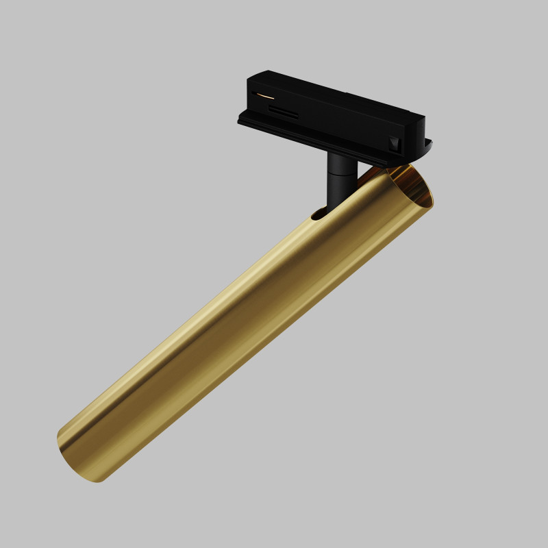 Трековый светильник 3*8,15*23,5 см, LED 6W 4000K 36° Maytoni Technical Focus T UNITY TR141-1-6W4K-M-BS черный и латунь