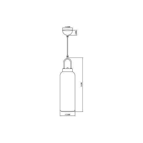 Подвесной светильник  15*120 см, 1*E27 золото Vele Luce Cloe VL5414P21