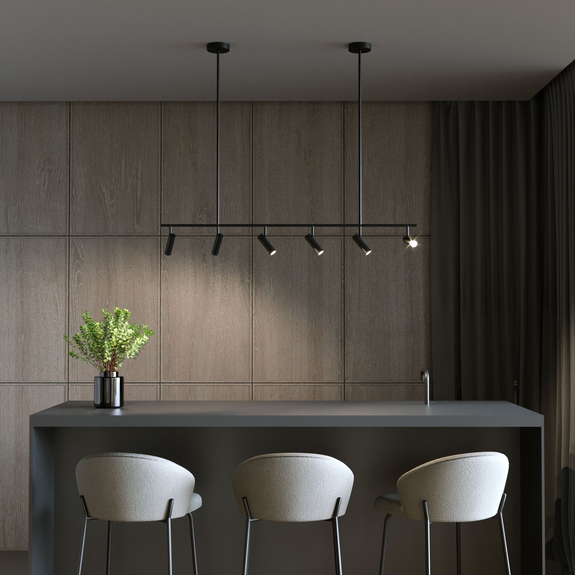 Светильник 135*12,2*158 см, *LED, 36W, 6000;4000;3000 Eurosvet Epiphania 20252/6 LED, черный