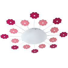 Настенно-потолочный светильник Eglo 92147 Viki 1 розовые цветочки