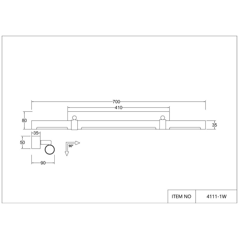 Бра Favourite Cuero 4111-1W, D90*W700*H80, каркас светильника с поворотным механизмом выполнен из металла, окрашенного под темное дерево, которое благородно сочетается с креплениями в цвете мат