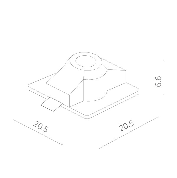 Светильник встраиваемый гипс Arte-Lamp INVISIBLE A9410PL-1WH,белый, вр 21*21 см
