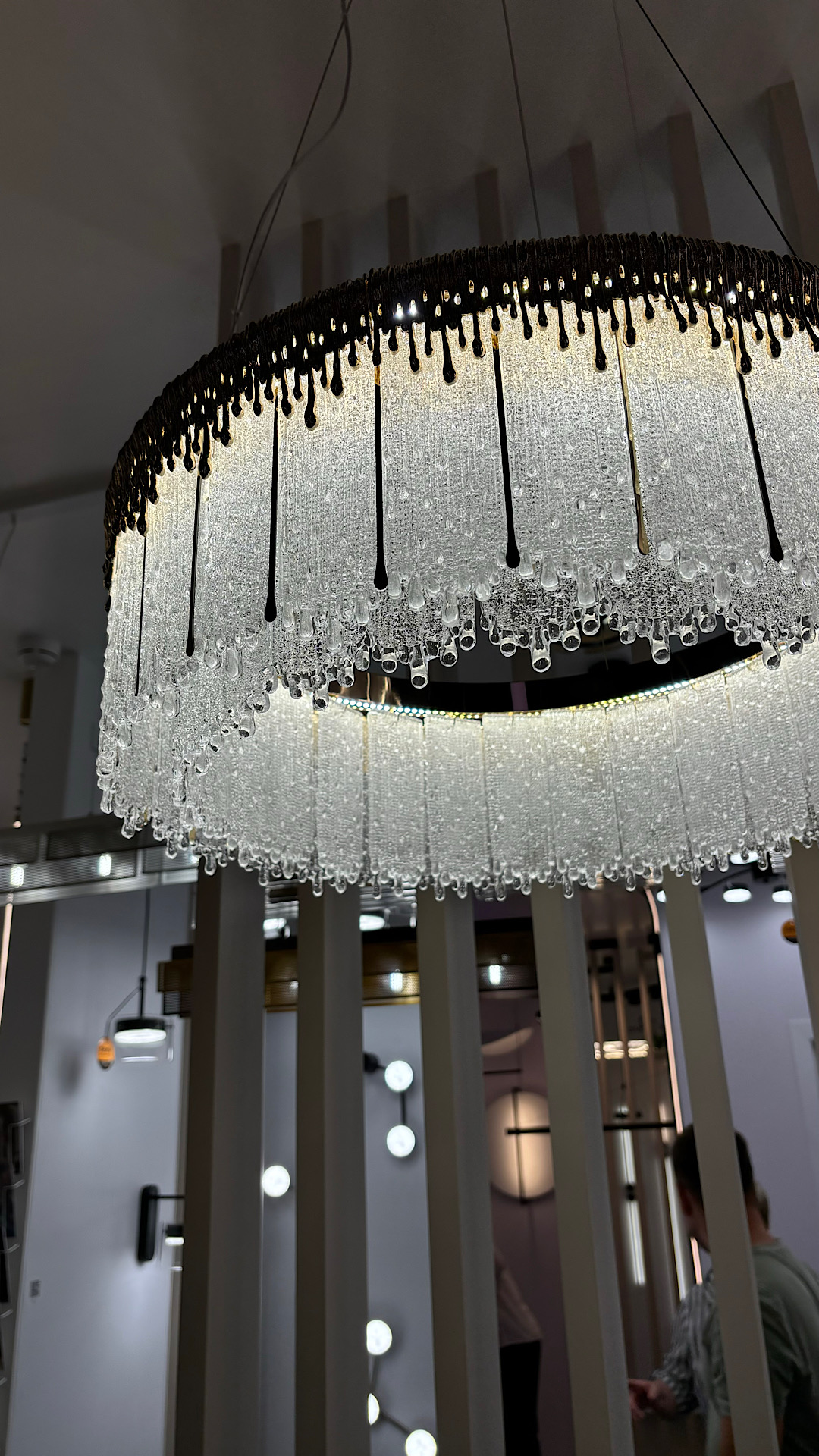 Люстра 60 см, LED*80W, 3700К, 6796lm Odeon Light Cleo 5091/80L, золотой