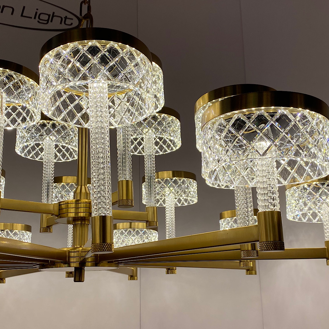 Люстра 100*100*150 см, 1 LED*96W, 4000 К, Odeon Light Fivre, античная бронза 5032/96L