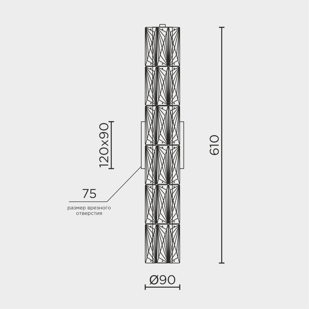 Настенный светильник 8*10*61 см, 6хG4 MODELUX ML.550.06 CR хром