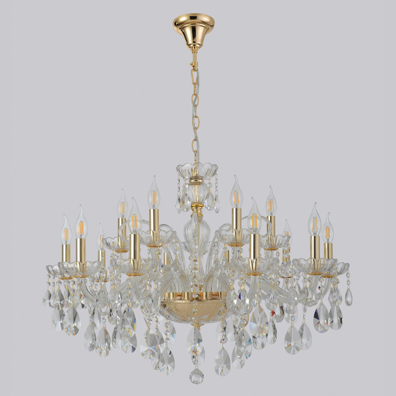 Светильник 85 см, Crystal Lux MONICA SP10+5 GOLD, золото
