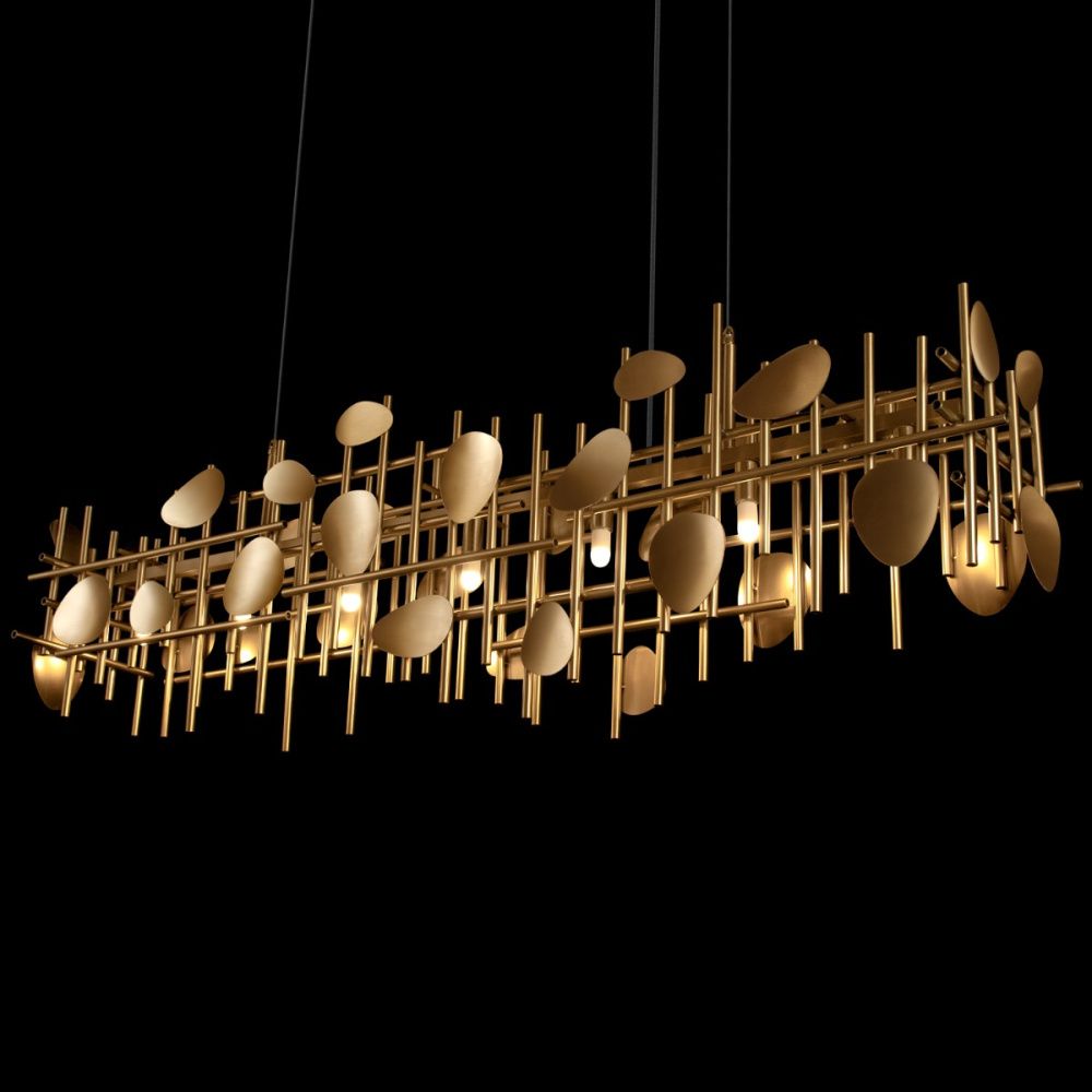Подвесная люстра 120 см, Loft IT Escama 10396/1200R, золото