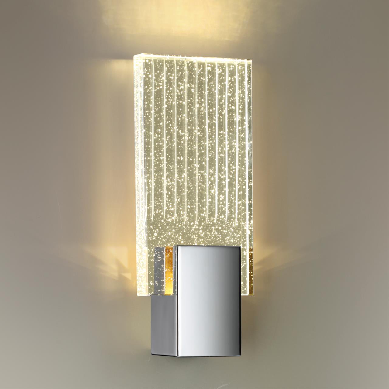 Светодиодный светильник 27 см, 5W, 3000K, Odeon Light RICCI 4363/5WL, полированный хром