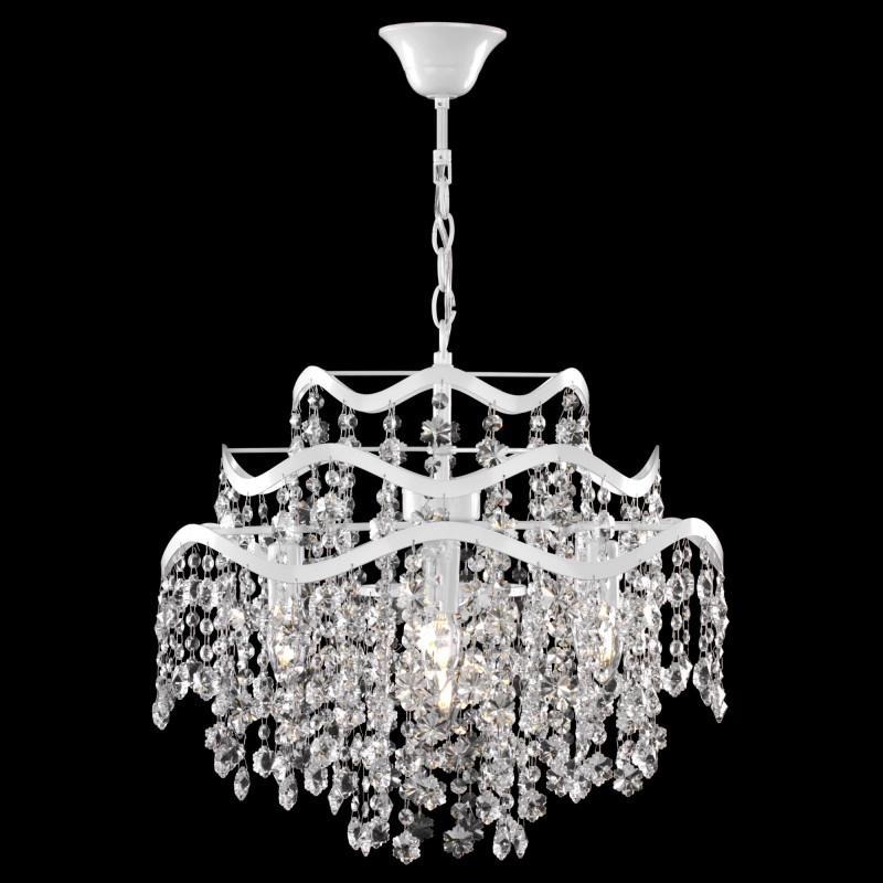 Подвесная люстра Freya Charlotte FR1001PL-07W, диаметр 50 см, белый