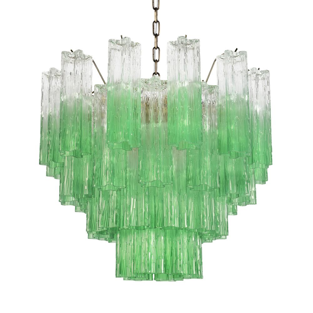 Подвесная люстра 60 см, Loft IT Murano 10580/600 Clear green, бронза