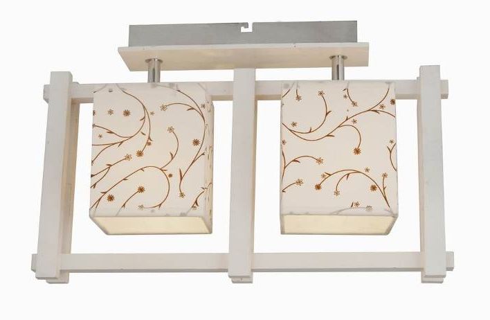 Люстра L410 x W110 x H250, мм, 2*40W (80W), WHITE+CHROME (БЕЛЫЙ+ХРОМ) Sfera Sveta 85557/2C WH+CH