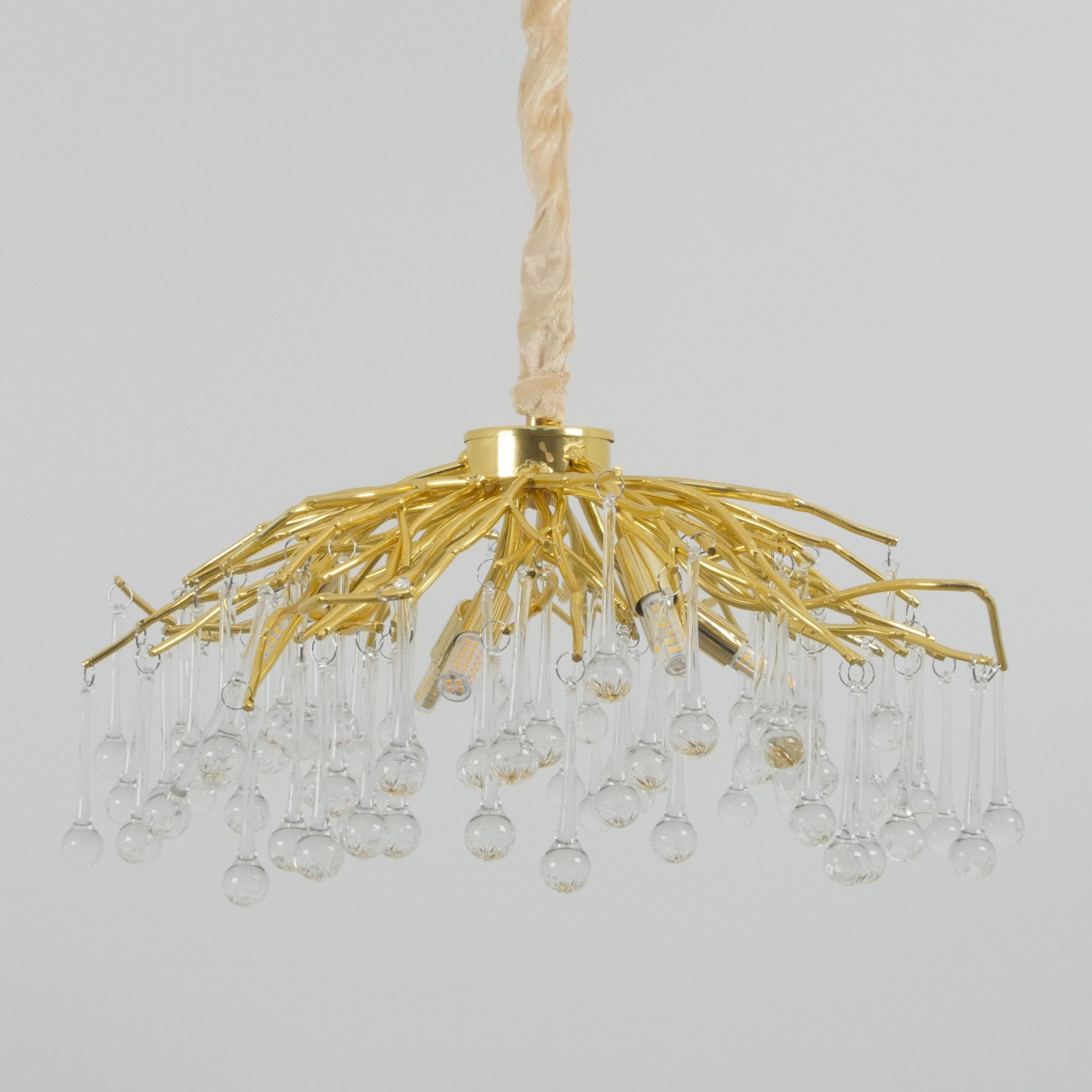 Светильник ElegantLight DZN-12209 GOLD/ЗОЛОТО D400/H600+1500/7/G9/35W RAIN 23-12