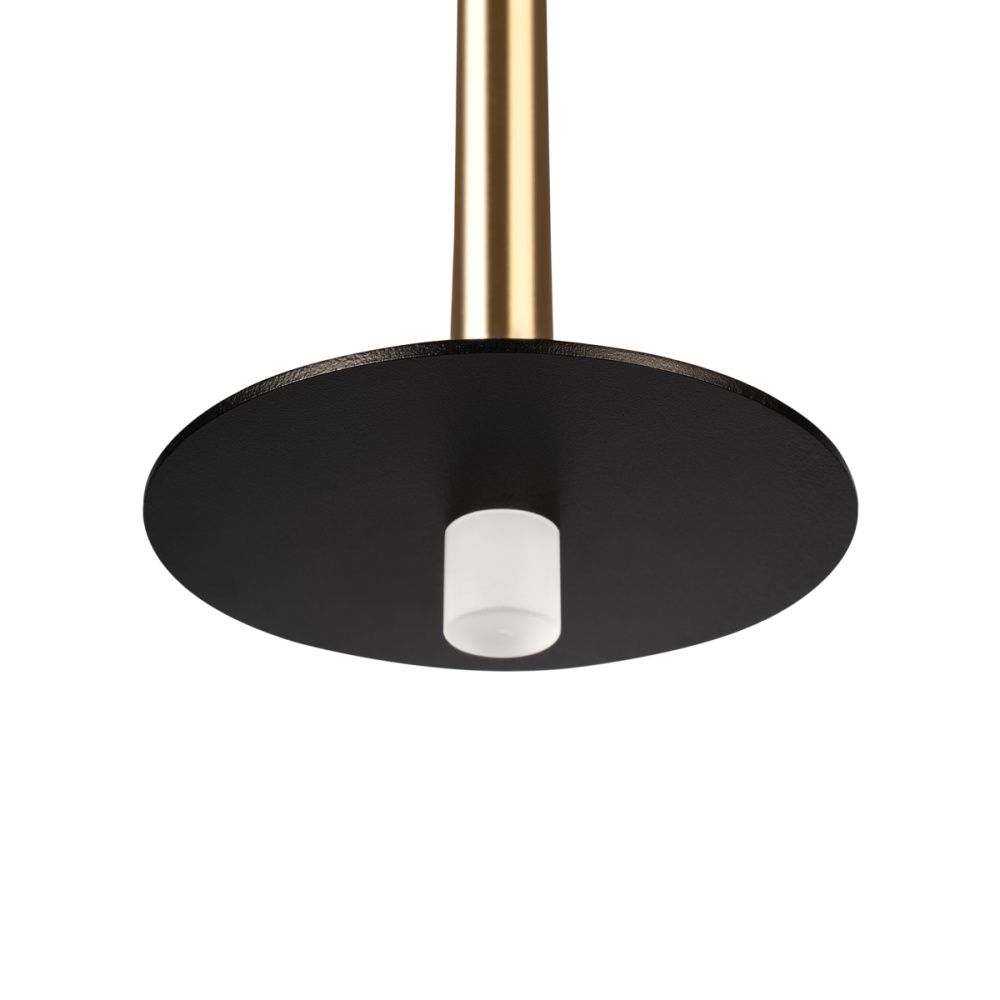 Подвесной светильник *10*83 см, 1*LED*3W, 4000K, Loft It Reed 10358/830 Disk AB, Матовая латунь+песочный черный