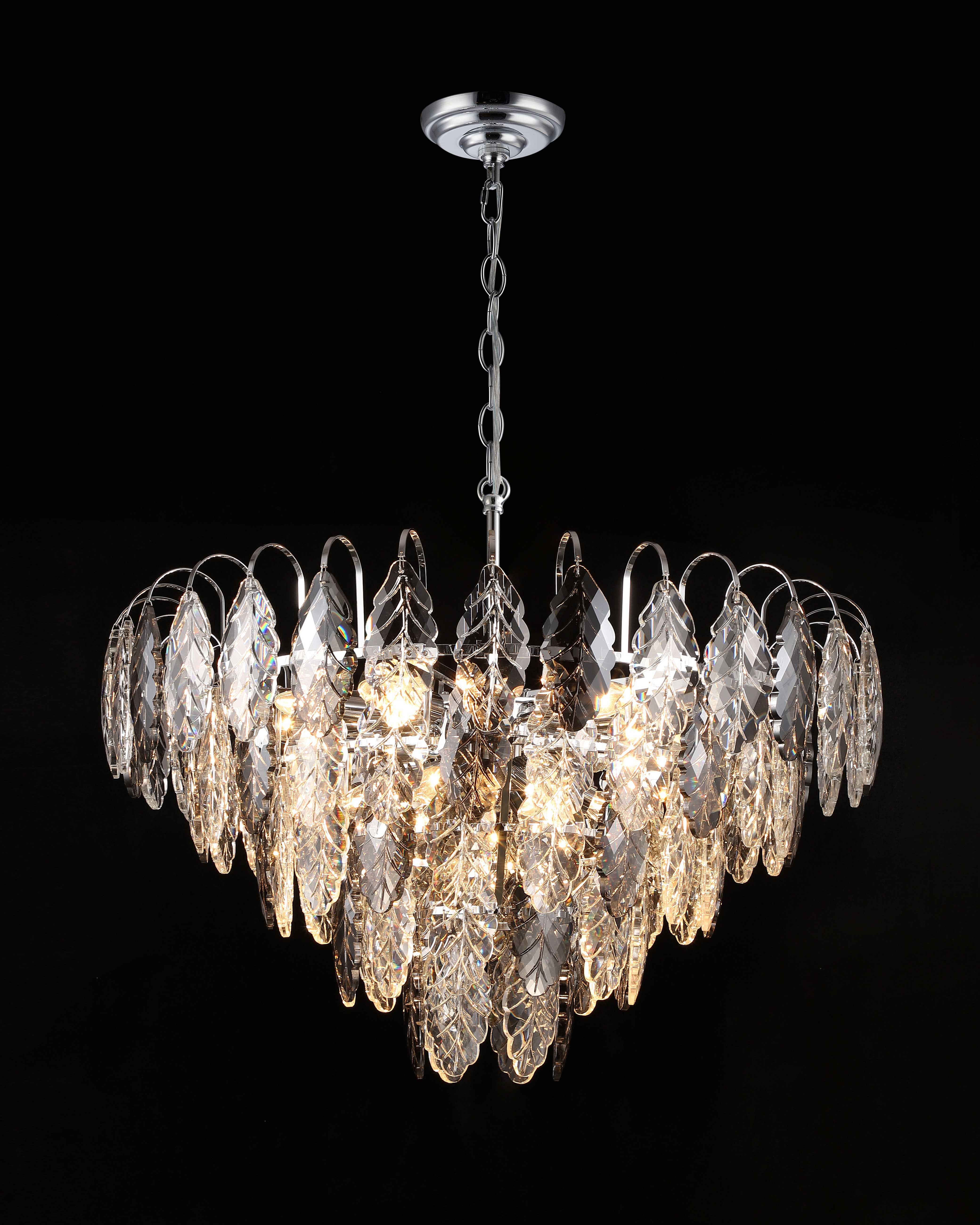 Люстра  800*350, 18*E14, 40W NewRgy Cristallo 12G-ф800 CHROME, Хром