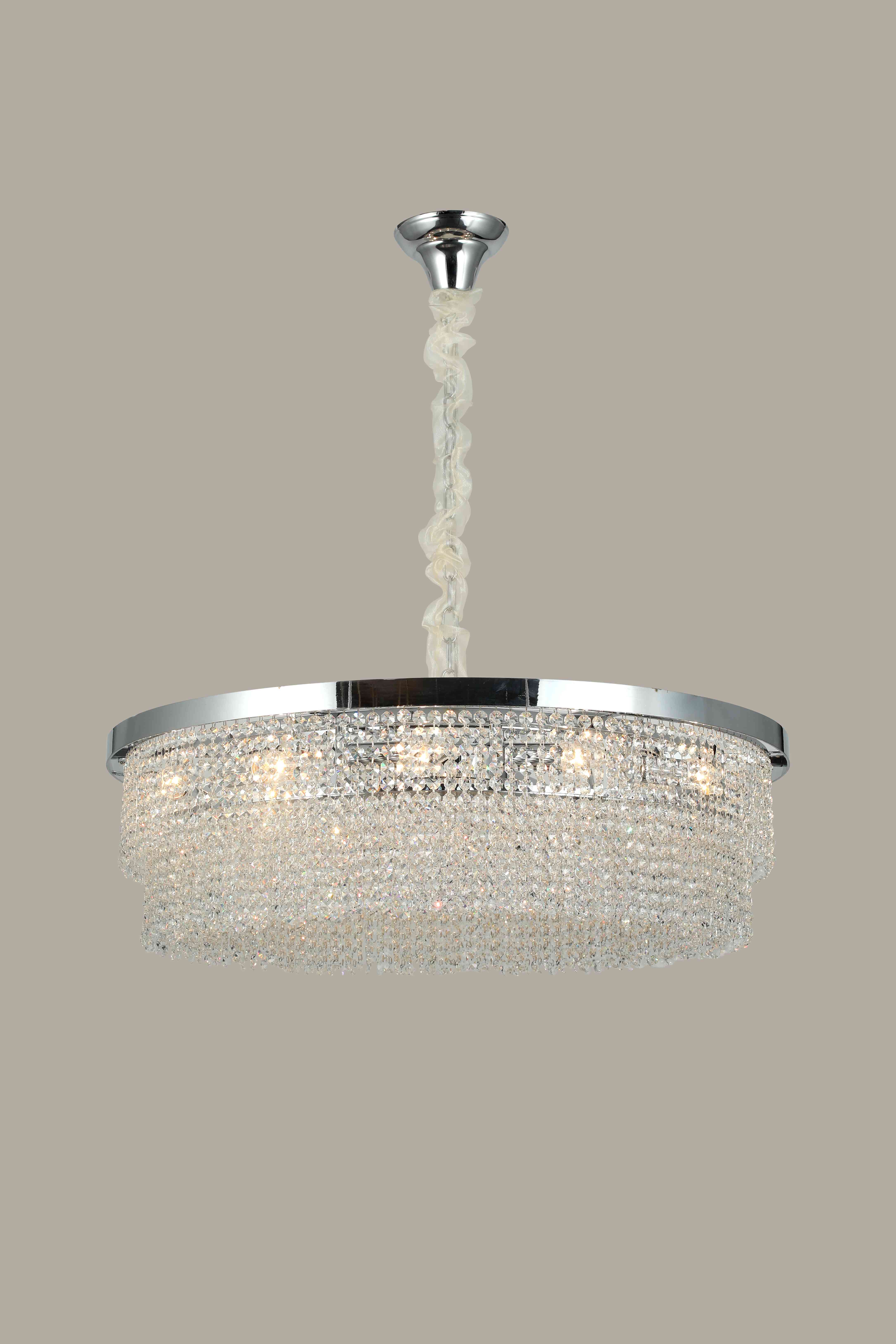 Люстра  800*240, 12*E14, 40W NewRgy Cristallo 5039/12CH CHROME, Хром