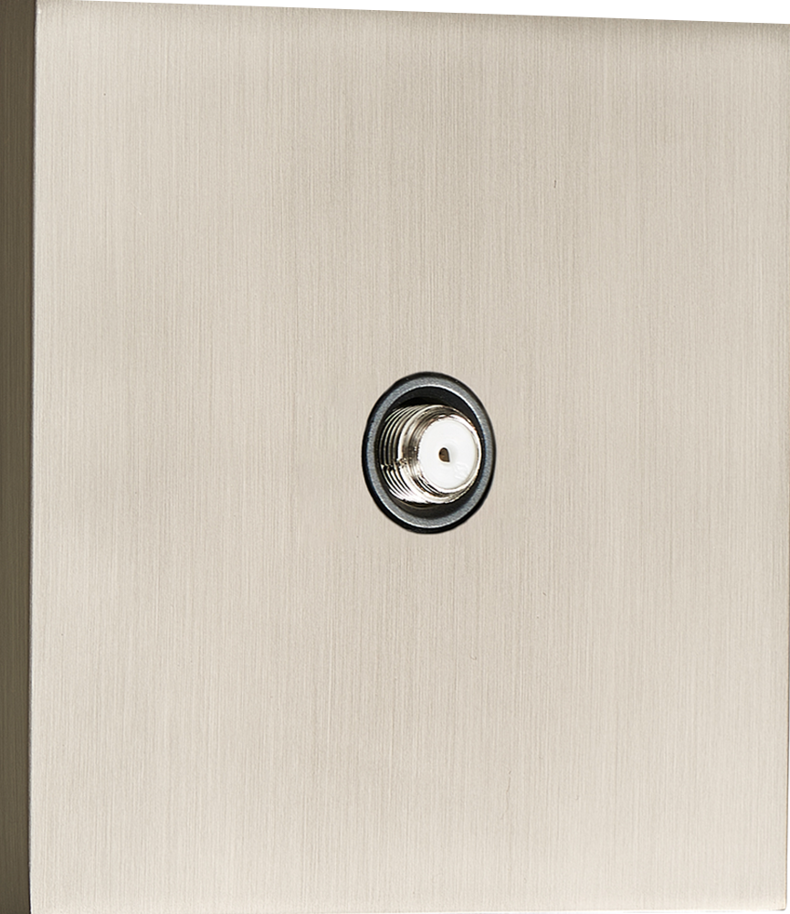 Donel N96  Спутниковая розетка SAT 1 Вых.: 950-2400 МГц, (F-разъём), Никель, серия DT, DT302NB