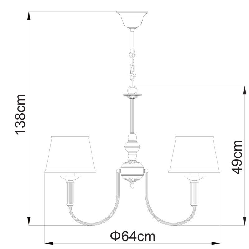 Люстра Arte Lamp A3579LM-5AB Alice бронза