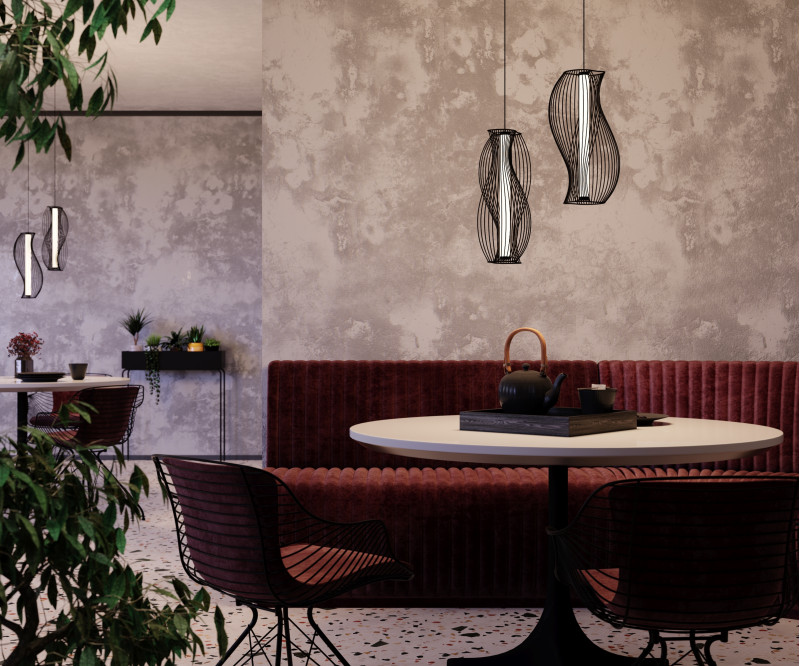 Подвесной светильник 20,9*17*352 см,  LED, 20W, 3000К, Maytoni Shadows of the past MOD263PL-L20B3K черный