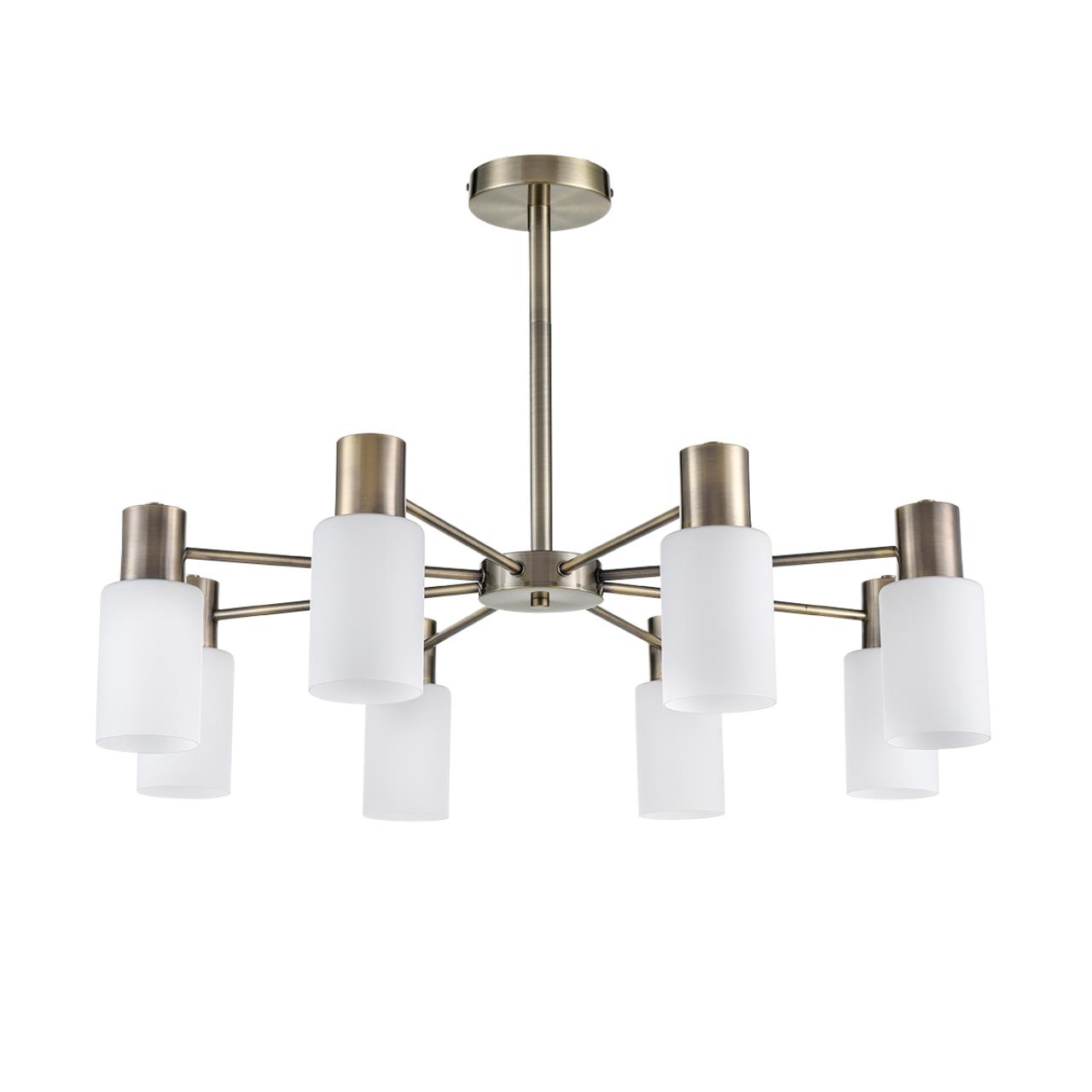 Люстра потолочная 72*49 см, 8*E14 Lumion MAVE 8100/8C бронза, белый