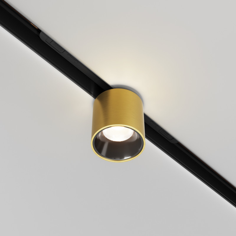 Светильник на шине 5,3*5,3*9,6 см, LED, 7W, 3000К, Maytoni Technical Alfa S TR132-2-7W3K-BS латунный