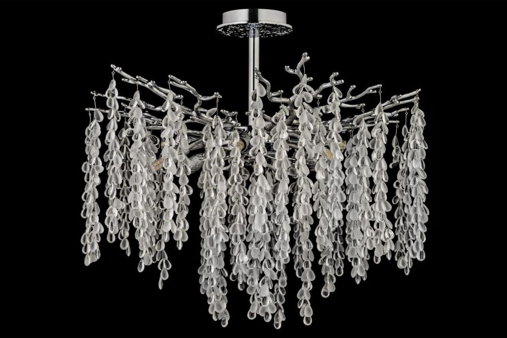 Люстра потолочная *60*55 см, 8*G9*40W, Dio D`arte Tavenna Nickel Tavenna H 1.3.60.800 N, никель