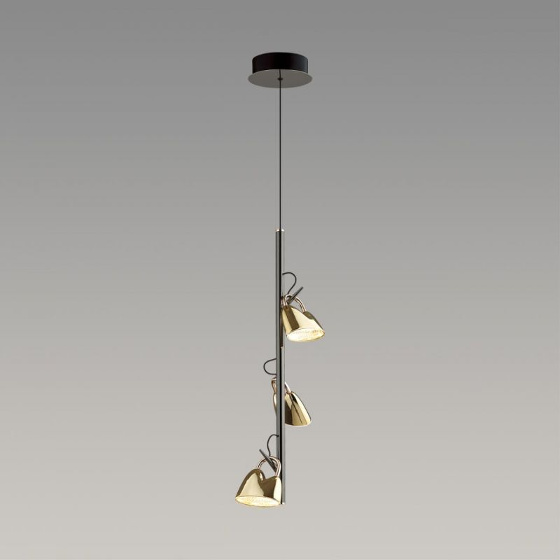 Светодиодный светильник 17 см, 13W, 3000K, Odeon Light Malpa 5002/13L, черный-золото