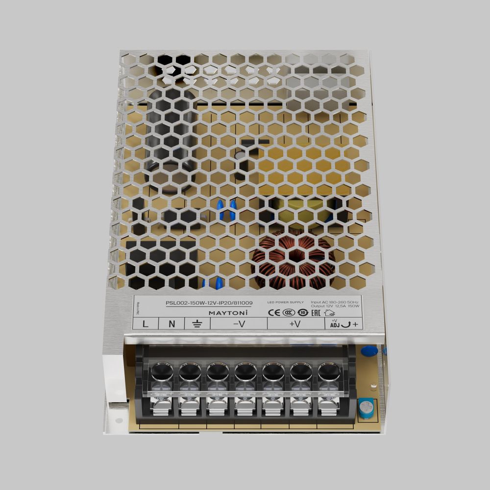 Блок питания PSL002 12V 150W IP 20 811009, 16*10*3 см, Maytoni Led Strip 811009, Серебро