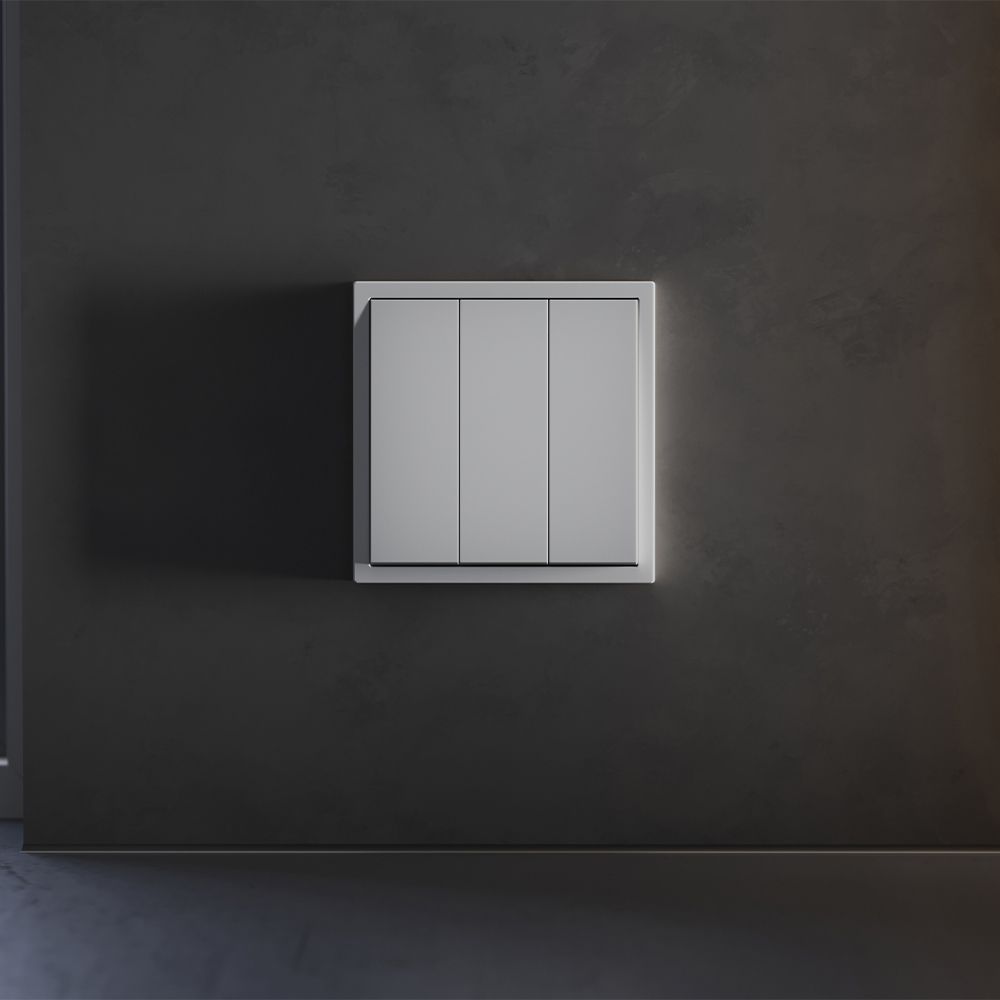 Клавиши для выключателя/переключателя трехклавишного, S70, серый Voltum VLS000516