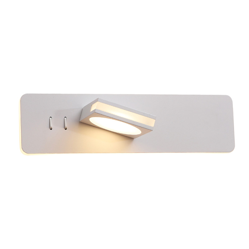 Бра 30*8 см, 2*LED*5 W+12W, 3000K / 4000K / 5000K белый Crystal Lux CLT 216W WH
