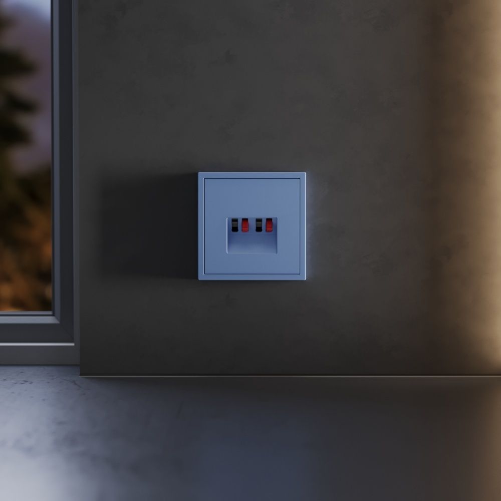 Накладка для розетки акустической 4-местной , S70, деним Voltum VLS001515