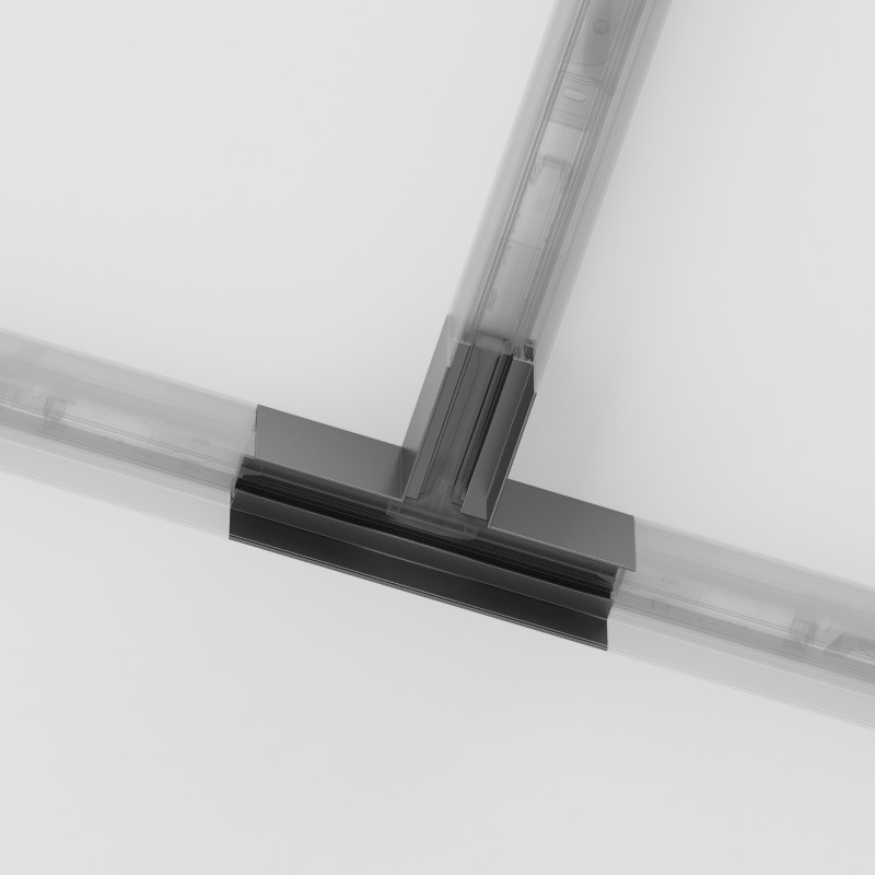 Коннектор Т-образный накладной Maytoni Technical Magnetic track system Gravity TRA010CT-41B черный