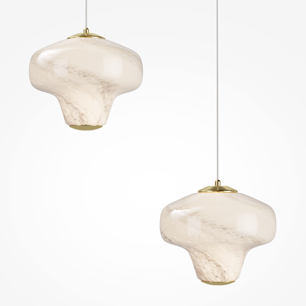 Подвесной светильник 44*31-321 см, *LED*17W, 3000K, Maytoni Sirocco MOD359PL-L17BS3K, Латунь