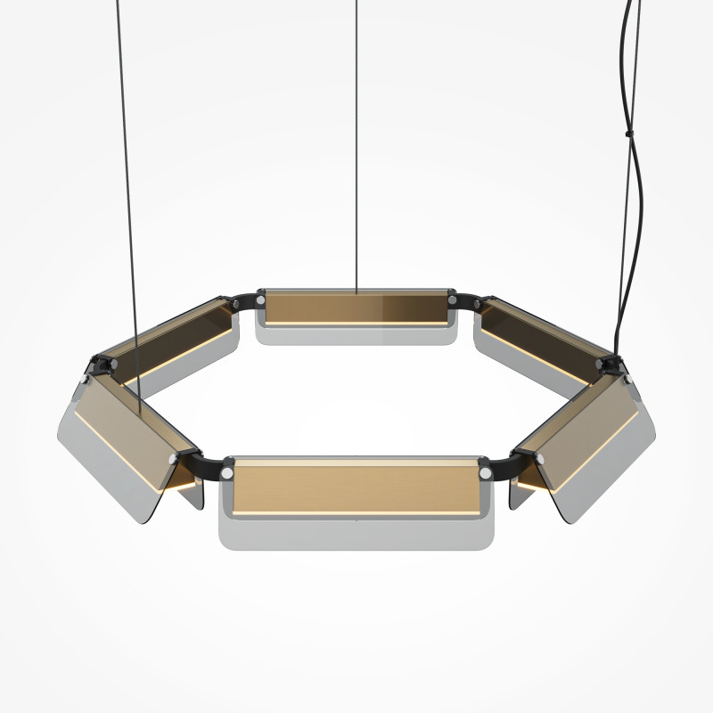 Подвесной светильник 77*77*312 см, LED, 40W, 3000К, Maytoni FLAT MOD296PL-L40BS3K черный